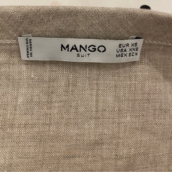 Mango Linen Button Down Blouse with Off Shoulder Straps - Picture 3 of 5